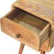 Mini Curved Nightstand - Oak