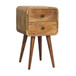 Mini Curved Nightstand - Oak