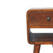 Mini Curve Lower Bedside Table - Chestnut