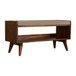 Nordic Storage Bench - Chestnut / Mud Linen