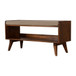 Nordic Storage Bench - Chestnut / Mud Linen