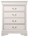 4 Drawer Chest Traditional Style - White