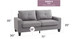 Modern Sofa With Casual Elegance - Gray
