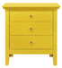 3 Drawer Nightstand - Yellow