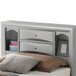Marilla - Twin Storage Bed - Silver Champagne