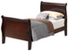 Twin Bed Panel Sleigh - Cappuccino