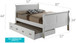 Full Trundle Bed Charming - Classic White