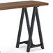 Sawhorse - Solid Walnut Veneer And Metal Console Sofa Table - Walnut