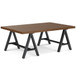 Sawhorse - Solid Walnut Veneer And Metal Coffee Table - Walnut