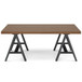 Sawhorse - Solid Walnut Veneer And Metal Coffee Table - Walnut