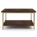 Skyler - Square Coffee Table - Dark Brown / Gold