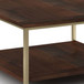 Skyler - Square Coffee Table - Dark Brown / Gold