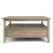 Warm Shaker - Square Coffee Table - Distressed Gray