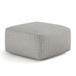 Nate - Square Pouf - Patterned Gray Melange