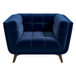 Addison - Velvet Lounge Chair - Dark Blue