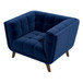 Addison - Velvet Lounge Chair - Dark Blue