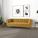 Addison - Large Velvet Sofa - Gold