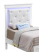 Twin Elegant Bed - Silver Champagne