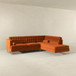 Brooke - Sectional Sofa Right Facing - Orange