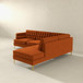 Brooke - Sectional Sofa Right Facing - Orange