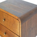 Floating Curved Bedside Table - Chestnut