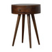 Nordic Circular Nightstand - Chestnut