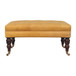 Buffalo - Leather Ottoman With Castor Legs - Caramel