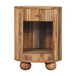 Soba - Ball Open Slot Bedside Table - Light Brown