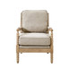 Fancy Design Arm Chair With Nailhead Trim - Light Gray / Camel Oak