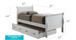 Twin Storage Bed With Style Elegant - White