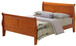 King Bed Panel Sleigh - Oak
