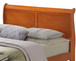 King Bed Panel Sleigh - Oak