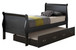 Twin Storage Bed Timeless - Elegant Black