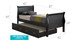 Twin Storage Bed Timeless - Elegant Black