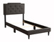 Deb - Twin Bed Upholstered For Cozy Sleep - Black