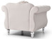 Elegant Transitional Flared Armchair - Ivory