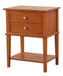 Vibrant Contemporary Nightstand - Oak