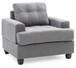 Sleek Transitional Chair - Gray