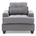 Sleek Transitional Chair - Gray
