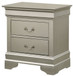 Louis Phillipe - Elegant Nightstand - Silver Champagne