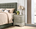 Louis Phillipe - Elegant Nightstand - Silver Champagne
