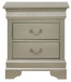 Louis Phillipe - Elegant Nightstand - Silver Champagne