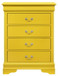 4 Drawer Chest Traditional Style - Yellow