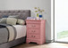 Louis Phillipe - 3 Drawer Nightstand - Pink