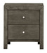 Chic Transitional Drawers Nightstand - Gray