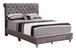 Tufted Upholstered Bed - Gray