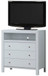 Elegant Transitional Media Chest - White