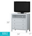 Elegant Transitional Media Chest - White