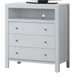 Elegant Transitional Media Chest - White
