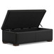 Gabbie - Rectangular Storage Ottoman - Black
